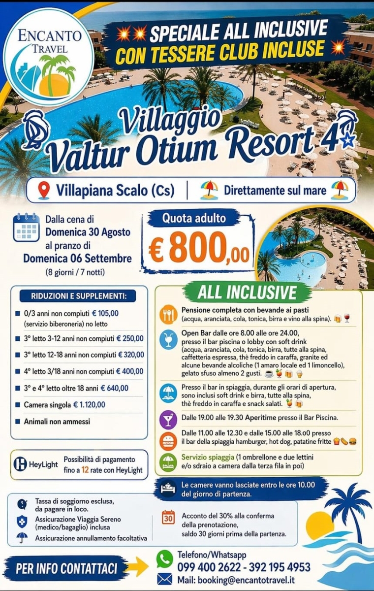 Villaggio Otium 30 Agosto 06 Settembre