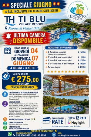 TI BLU VILLAGE RESORT 04-07 Giugno 