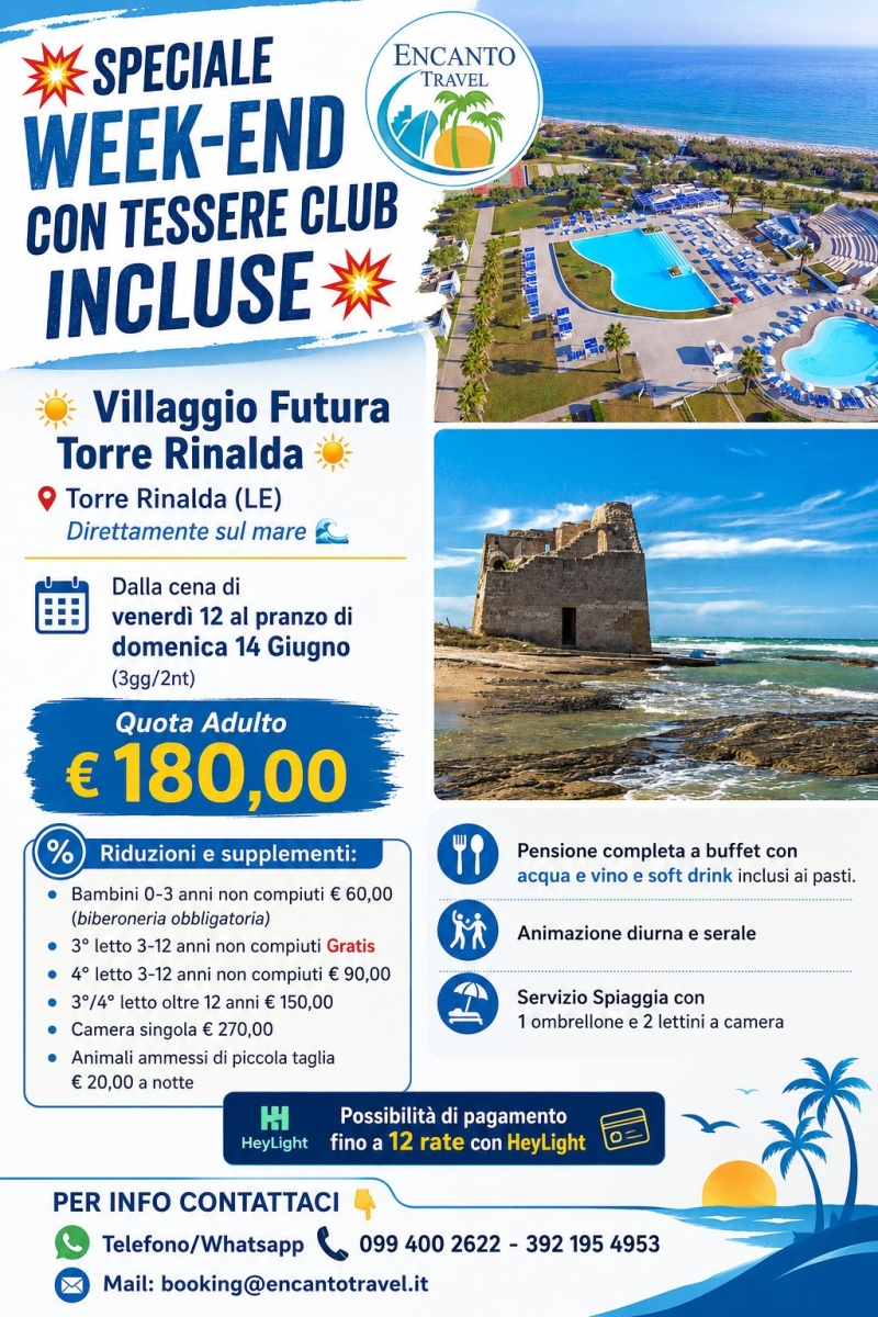 Villaggio Torre Rinalda 12 - 14 giugno
