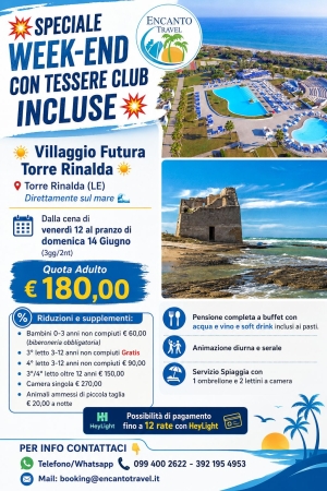 Villaggio Torre Rinalda 12 - 14 giugno 